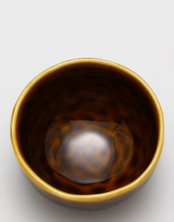 Ichikyu Amber Glaze Ceramic Sake Cup