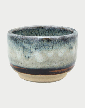 Ichikyu White & Blue Glaze Ceramic Sake Cup